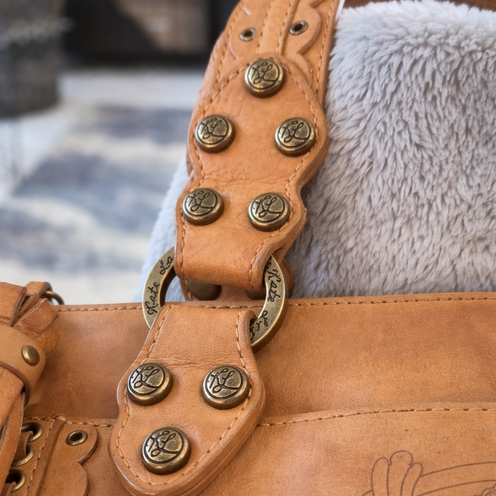 KATE LANDRY Stunning Leather Shoulder Bag. - Picture 2 of 5